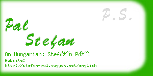 pal stefan business card